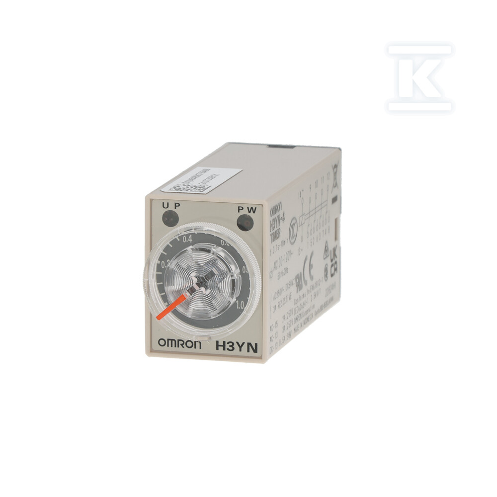 Regulator czasowy wtykowy, 14-pin, - H3YN-4 100-120VAC